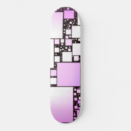 skate de dança quadrado rosa-rosa e branco