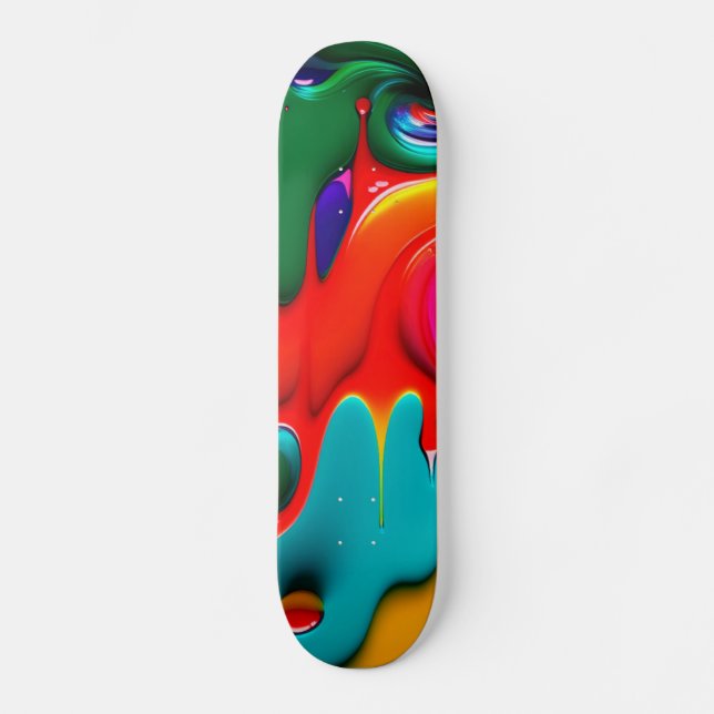 skate de Drivers de Pintura abstrato (Frente)