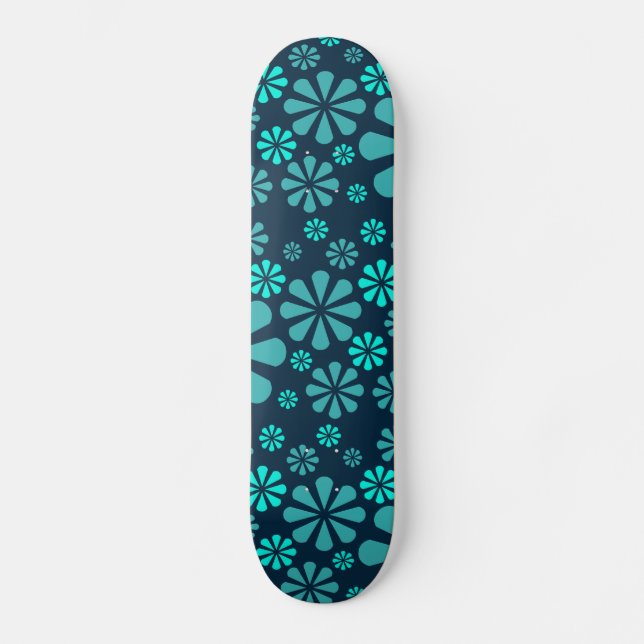 skate de flores de abstrato (Frente)