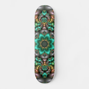 skate de flores verdes