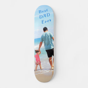 Skate de Foto Personalizada com Texto Melhor Pai d