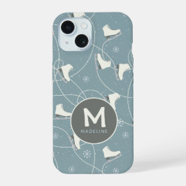 Skate de gelo e floco de neve personalizado