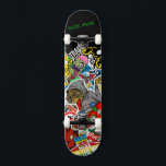 skate de grafite com seu lema<br><div class="desc">Torne este skate seu próprio conteúdo adicionando seu texto. Para acessar ferramentas avançadas de edição, vá para "Personalizar este modelo" e clique em "Detalhes", role para baixo e pressione o link "clicar para personalizar mais". Ideal para qualquer ocasião como aniversário ou graduação, para skatistas que amam o estilo do grafite....</div>