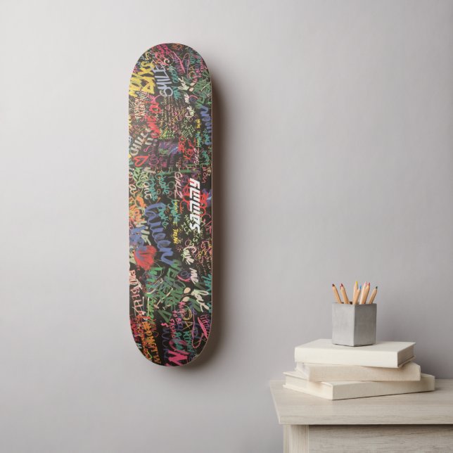 skate de grafite para personalizar com seu nome (Arte de parede)