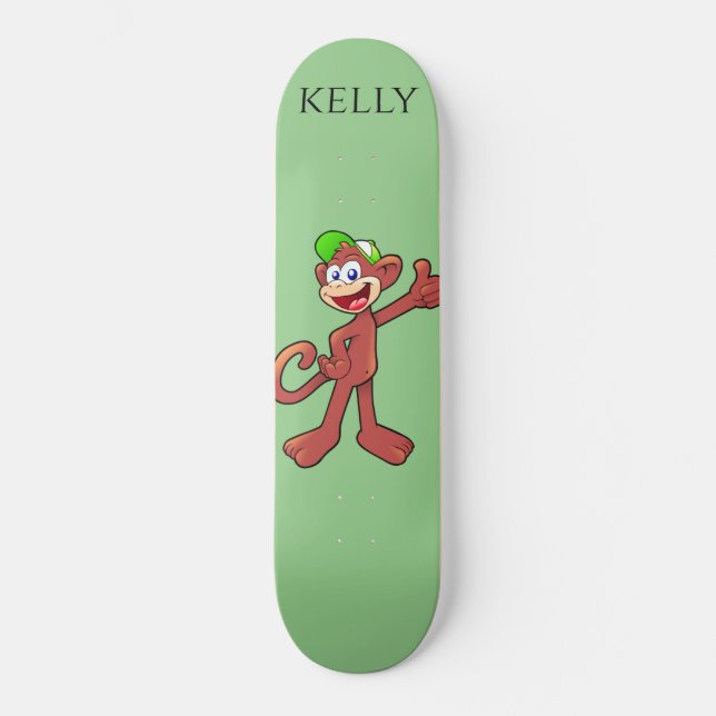 skate de macacos, nome personalizado. (Frente)