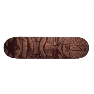 Skate de madeira do estatuto de Tiki