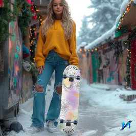 Skate de meio-tom com Abstrato Pastel