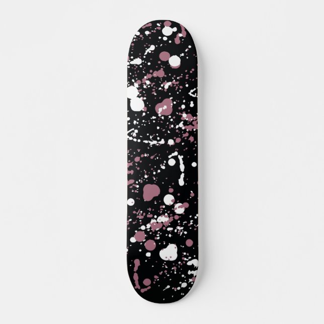 skate de padrão branco abstrato preto (Frente)