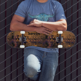 Skate Decay Abstrato Urbano Castanho Personalizado