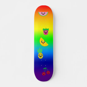 SKATE DECK DE FRUTAS ARCO-ÍRIS KAWAII