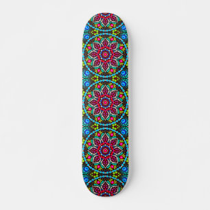 Skate Deck do Padrão Floral Tropical Retroiluminado