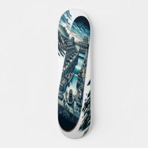 Skate "Deck Hidrelétrico Dieselpunk"