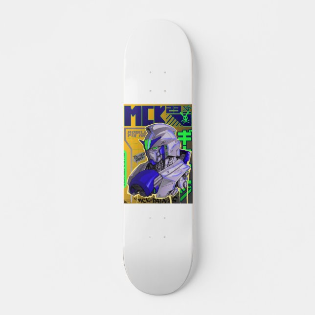 skate deck inspirado em gundam (Frente)