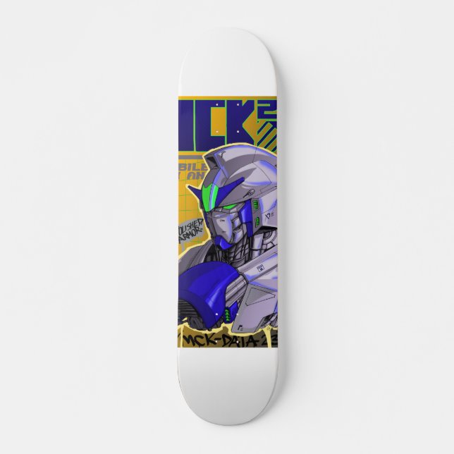 skate deck inspirado em gundam (Frente)