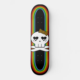 SKATE DECK KAWAII CRÂNIO FOFO ARCO-ÍRIS