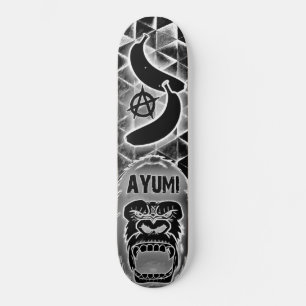 Skate Deck VII da Guerra de Gorila Anarquia de Ayumi