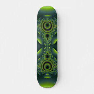 Skate Decodificação Fractal Verde Iridescente
