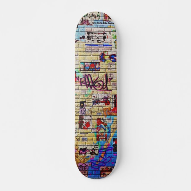 Skate Decodificador de Grafites Subterrâneo NYC Urbano (Frente)