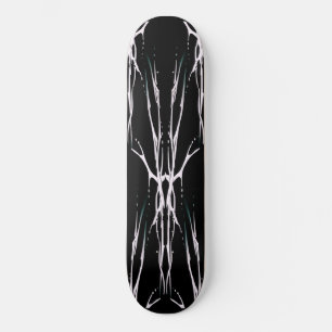 Skate Deer Skull Tribal Tattoo - branco em preto