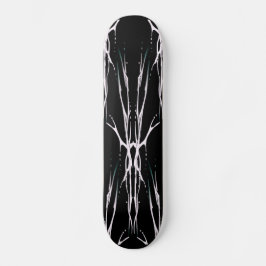 Skate Deer Skull Tribal Tattoo Design - branco em preto