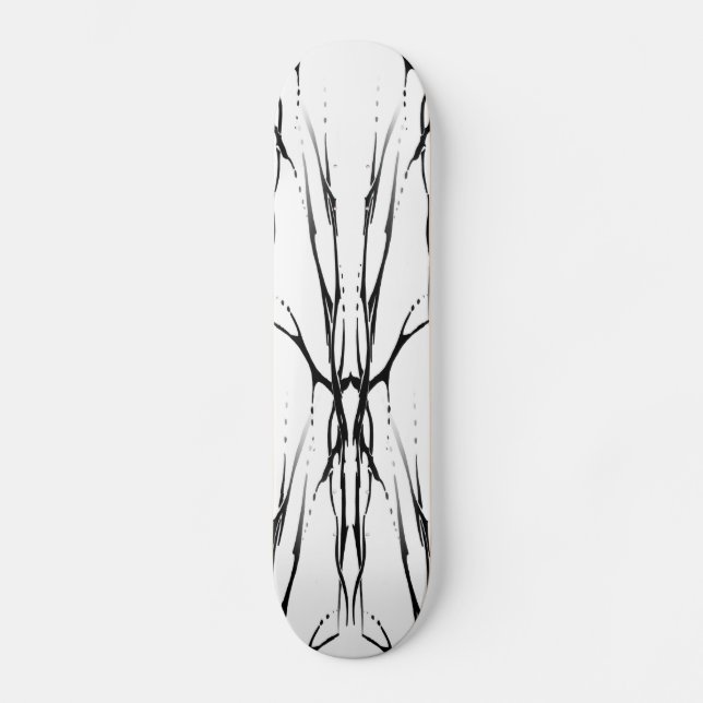 Skate Deer Skull Tribal Tattoo Digital Black and White (Frente)