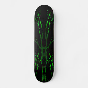 Skate Deer Skull Tribal Tatuagem - verde e preto