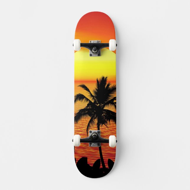 Skate Definindo Sun Red Tropics Palm Beach (Frente)