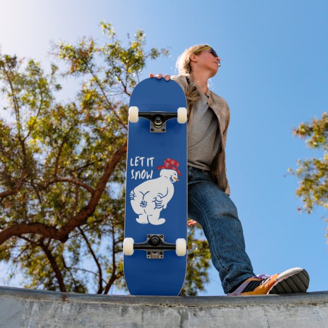 Skate DEIXE-A NEVAR Neves engraçado (Ao ar livre 1)