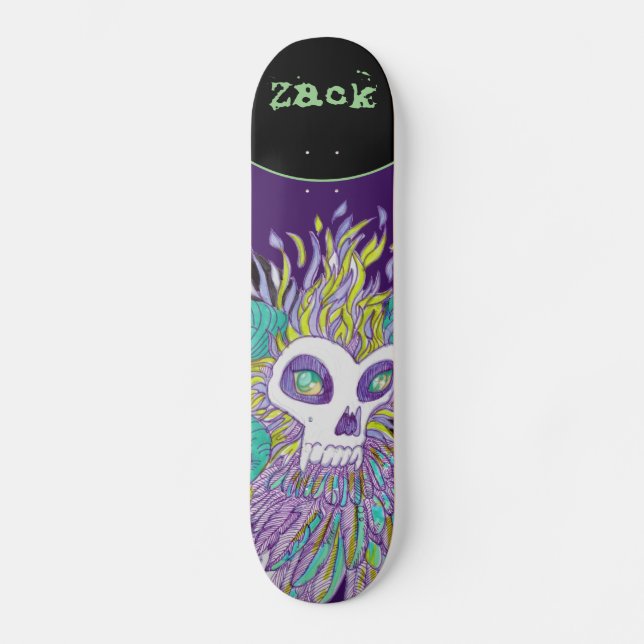 Skate Demon Feather Spooky Monster (Frente)