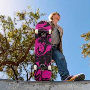 Skate Derramar - Magenta e preto