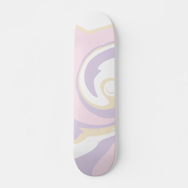 Skate Derramar - Rosa Pastel, Amarelo e Roxo (Frente)