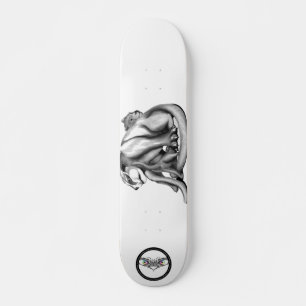 Skate Desenho de arte branco e preto da família Puma