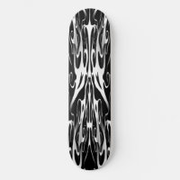 Desenho de Tatuagem Tribal Elegante - branco no pr