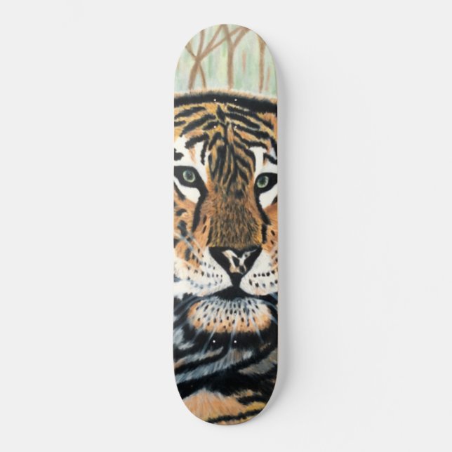 Skate Desenho do Lápis de Cores de Arte Tiger (Frente)