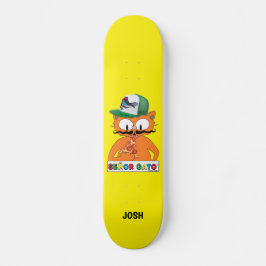 Skate Desenho do Senor Gato Gato com Boné de Motorista P