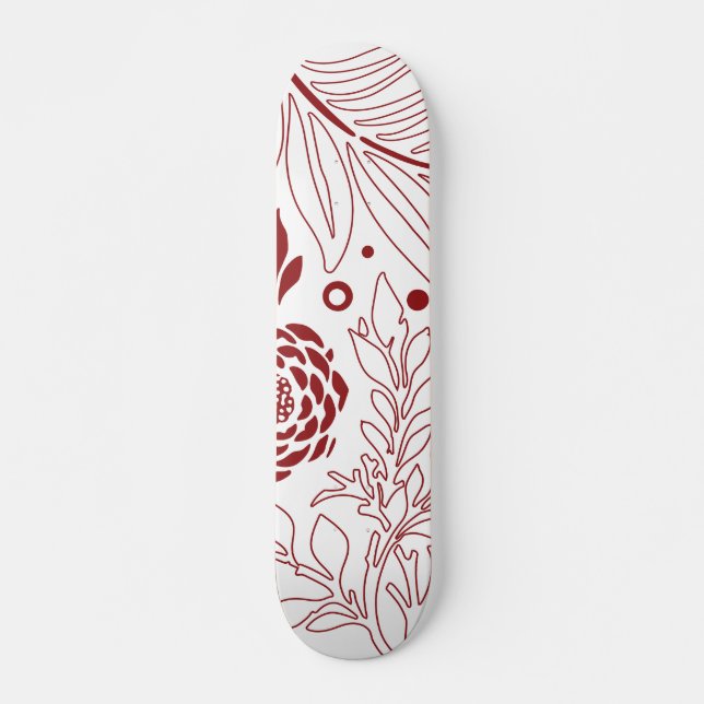 Skate Desenho Floral 28 (Frente)
