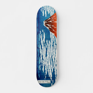 Skate Desenho Fuji Vermelho Kanagawa Hokusai