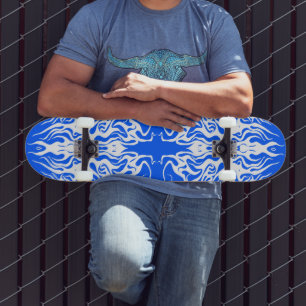 Skate Desenho Tribal Coração Quebrado Abstrato Branco