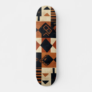 Skate Desenho vertical com elementos africanos