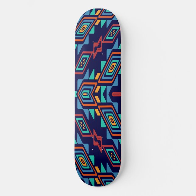 Skate Design abstrato de formas distorcidas (Frente)