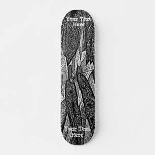 Skate design abstrato moderno da folha das curvas preto