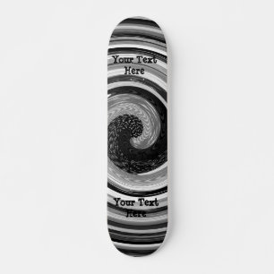 Skate design abstrato moderno das curvas preto e branco