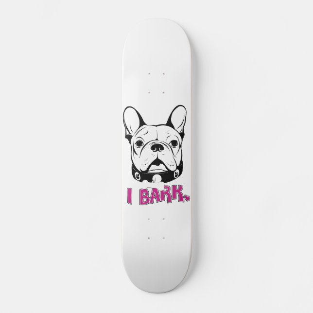 Skate Design artístico do "latido" do buldogue francês (Frente)