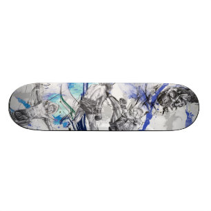Skate Design azul do fumo do encaixotamento tailandês