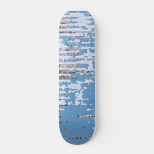 Skate Design Azul Marrom Rústico Envelhecido