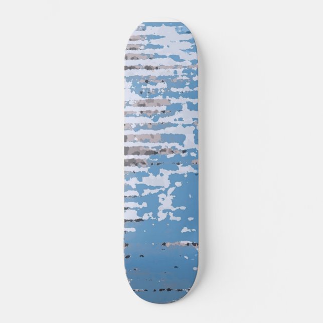 Skate Design Azul Marrom Rústico Envelhecido    (Frente)