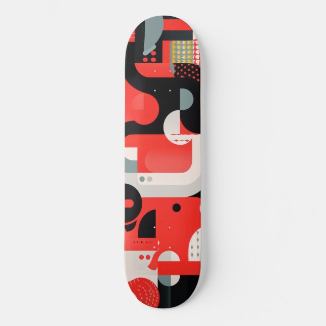 Skate Design complexo com formas e pontos (Frente)