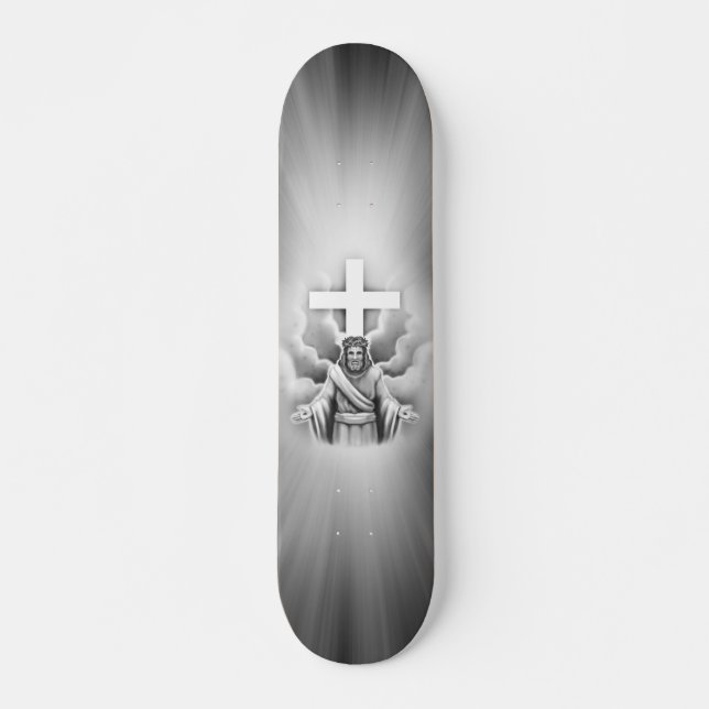 Skate Design da cruz da ressurreição do Jesus Cristo (Frente)