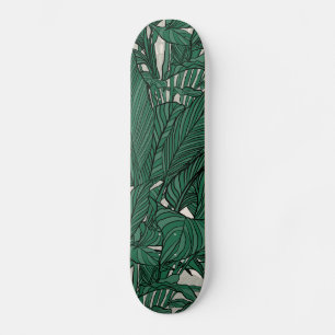Skate Design de Botânica da Folhagem Verde Moderna