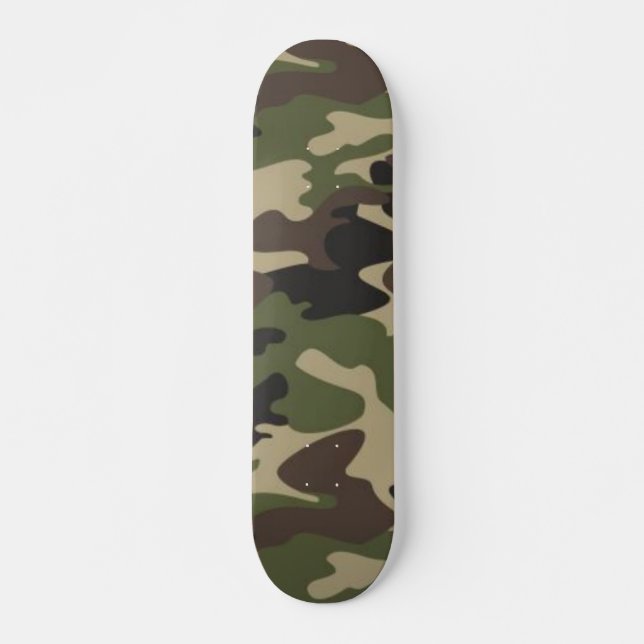 Skate Design de Camo Camuflado de Nome Personalizado (Frente)